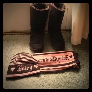 Authentic Juicy Couture scarf, beanie & Auth. UGG