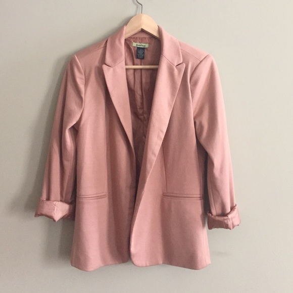 Blush pink blazer with satin lining