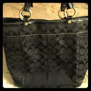 Black Coach Bucket Style Tote