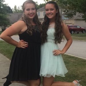 Light Mint Green Homecoming Dress!