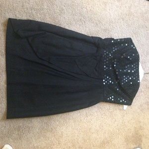 Strapless black Lily Pulitzer dress with sequins
