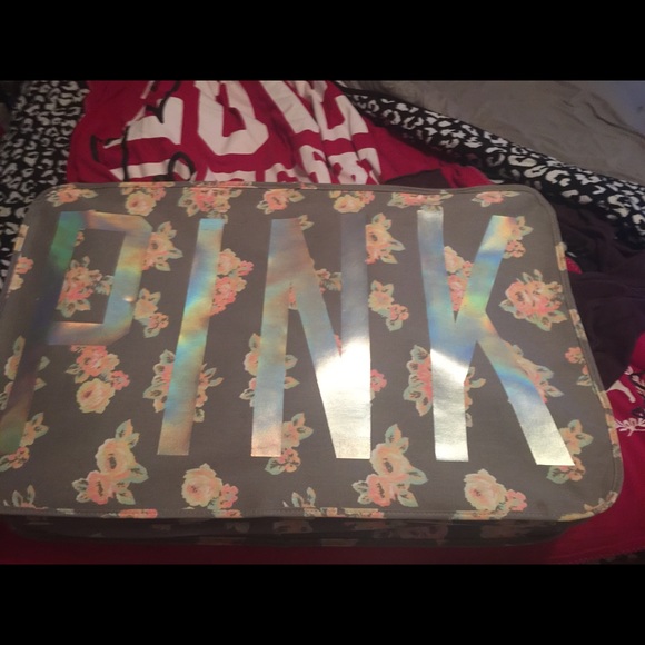 Victoria's Secret pink dorm trunk