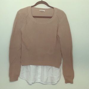 Sweater with blouse bottom