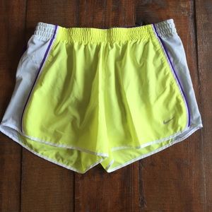 Nike Dri-Fit Neon Yellow Running Shorts