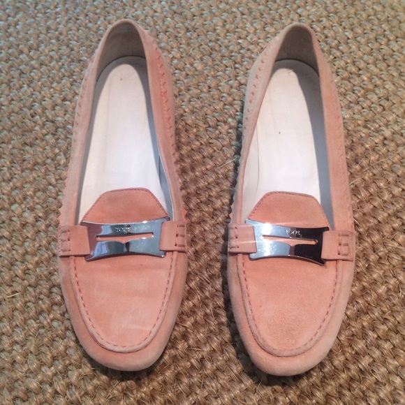 TOD'S Driving Moccasin Sherbet/melon  8 EUC
