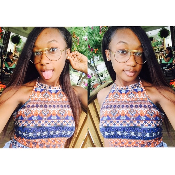 Halter crop Aztec top - Picture 1 of 3