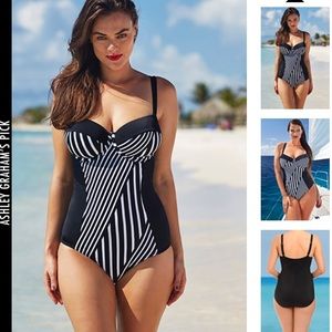 Striped Underwire Swimsuit