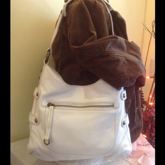 White Leather J. Crew purse