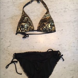 Billabong Black & Gold Bikini | Size L