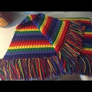 "Rainbow baby" handmade blanket