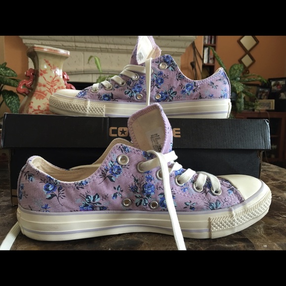 Lavender floral converse