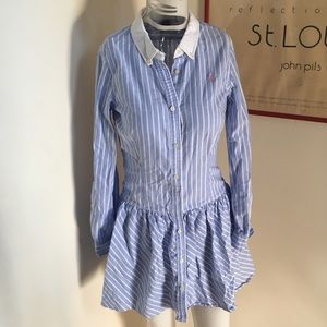 Pin striped polo dress