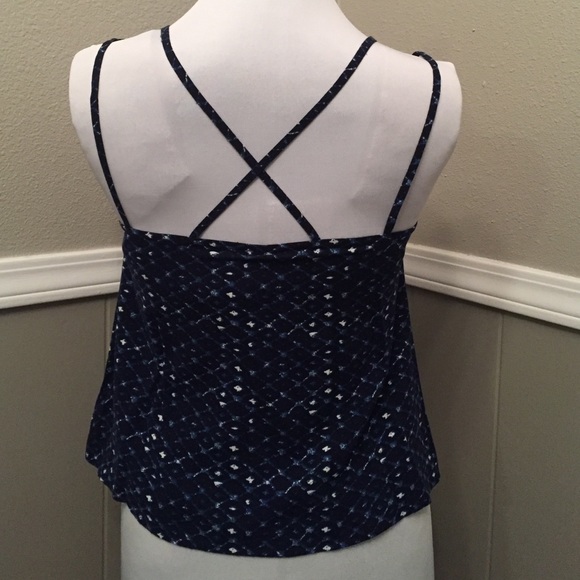 Mudd Blue Tile Print Strappy Tank - Picture 3 of 3