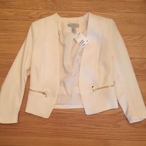 White H&M blazer