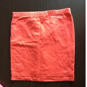Orange mini skirt