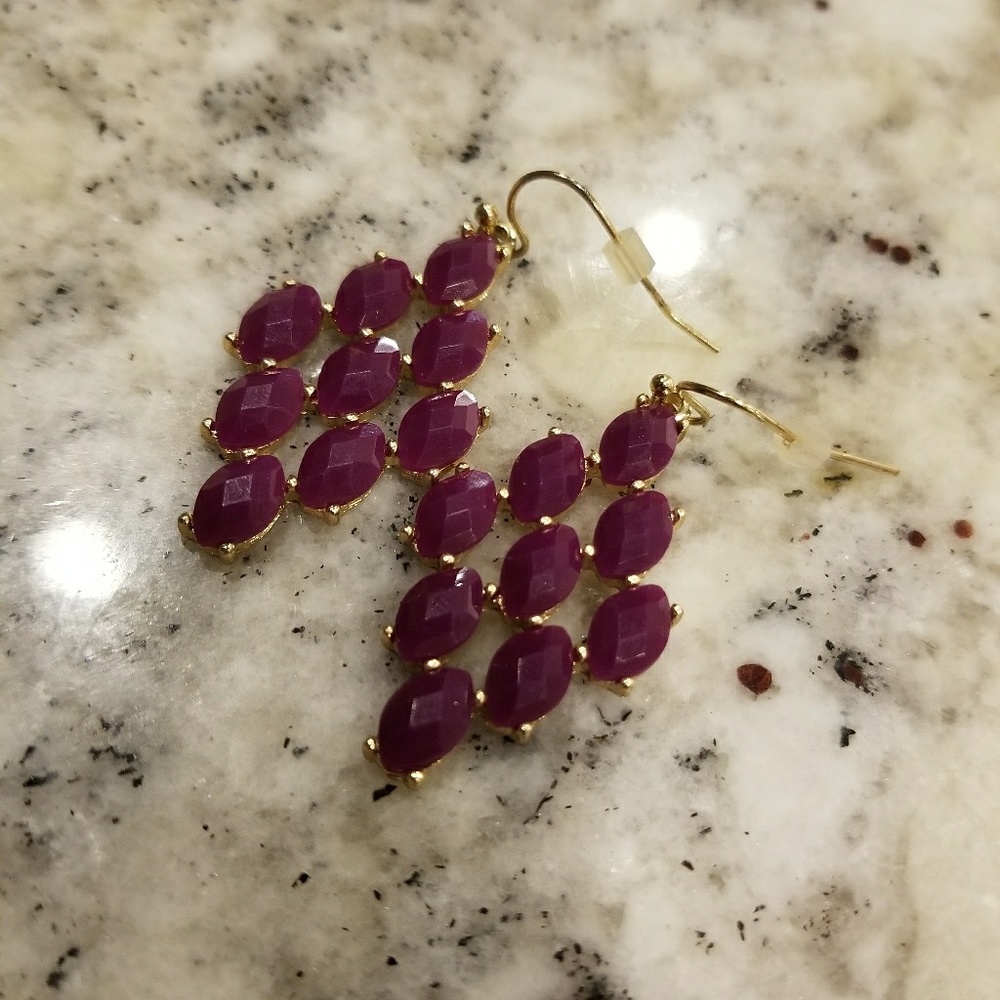 Purple Diamond Earrings