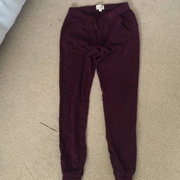 LA Hearts maroon joggers