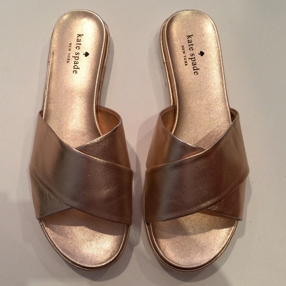 Brand New, Never Worn, Kate Spade Rosegold Sandals