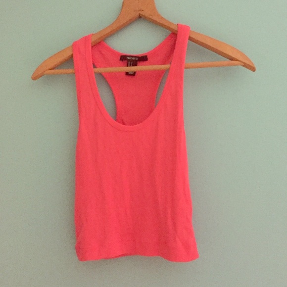 Pinkish coral crop top