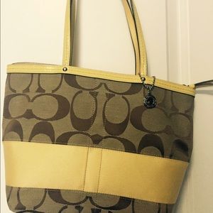 Spring Coach logo purse