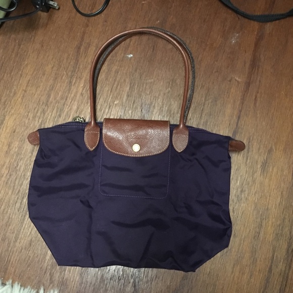 Authentic longchamp in dark purple, small size