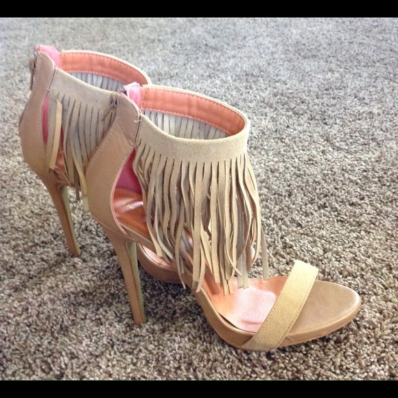 Never worn fringe heels!
