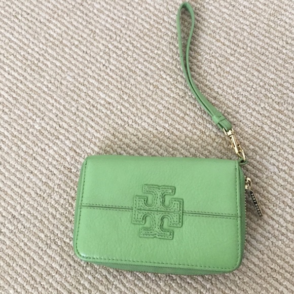Tory Burch Green wristlet