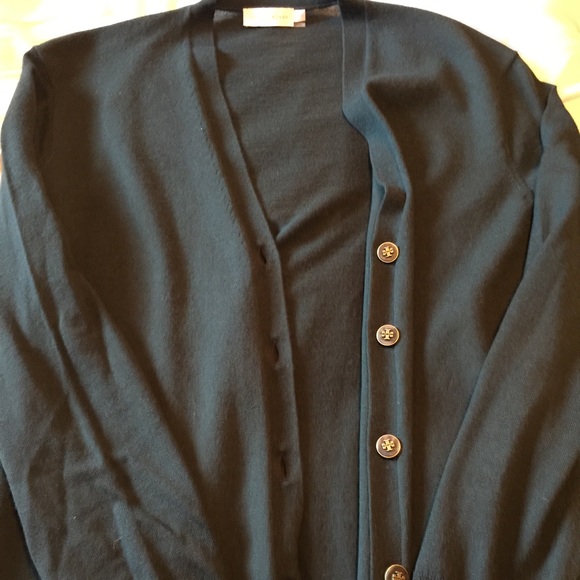 Authentic Tory Burch Hunter Green Cardigan XL💐