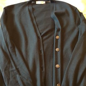 Authentic Tory Burch Hunter Green Cardigan XL💐