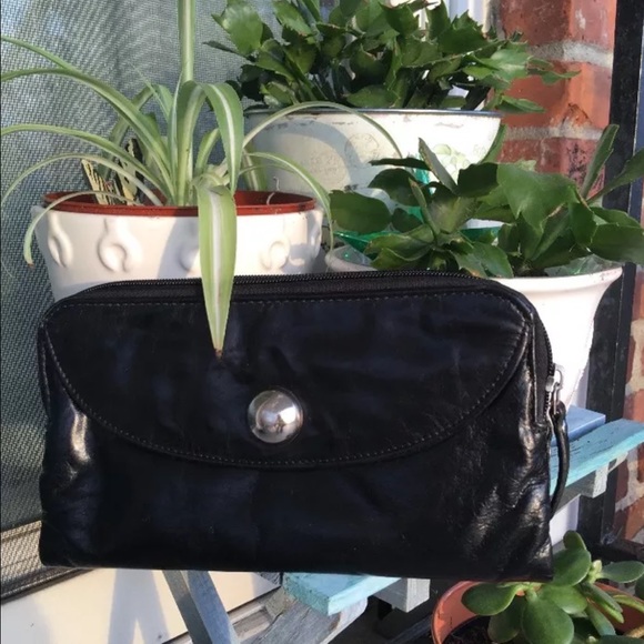 Latico Black leather clutch/wallet.