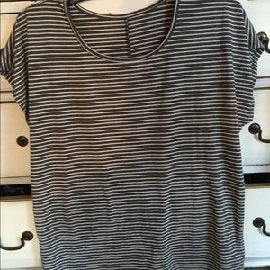 Gray/White Striped Tee
