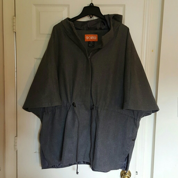 Gray Hooded Jacket/Vest