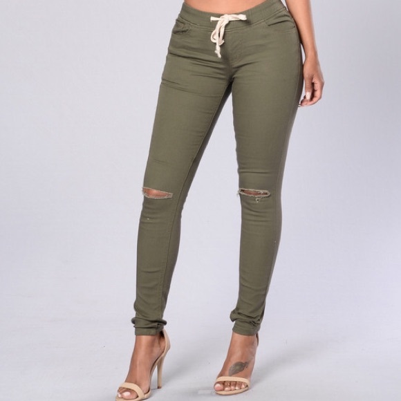 Olive green pants/joggers