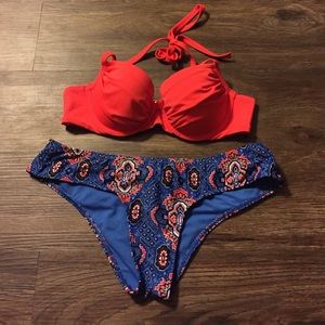 Hollister cheeky patriotic swim bottoms