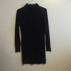 Black turtleneck sweater dress