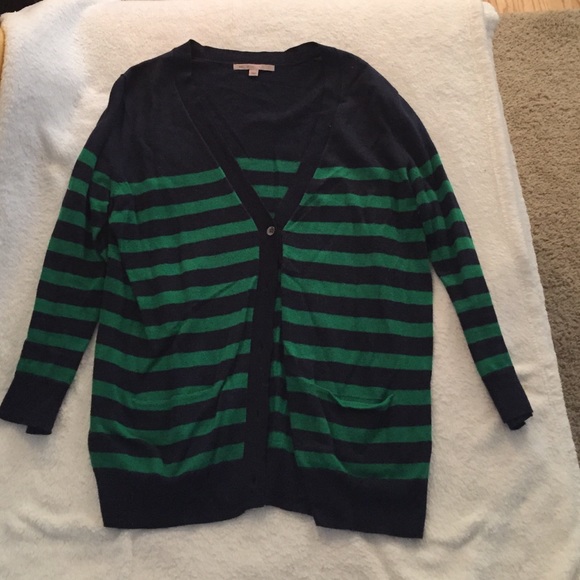 Gap green and blue cardigan sz M