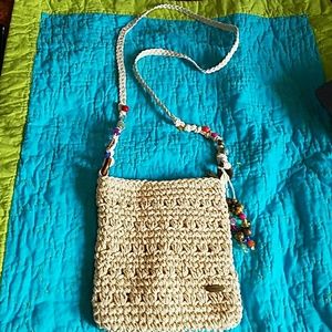 Straw cross body bag-small