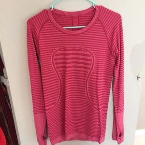 Pink lululemon long sleeve