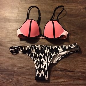 Victoria's Secret push up pink bikini swim top