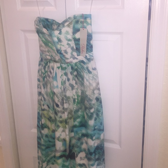 NWT Parker strapless Bayou maxi dress. Size MED.