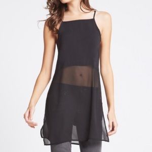 BCBGeneration Sheer Slit Tunic Tank