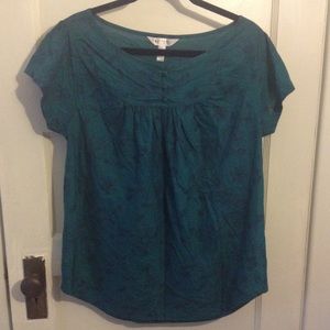 Teal Floral Shirt- Bitten by Sarah Jessica Parker