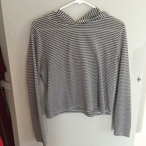 White and grey cropped hoodie
