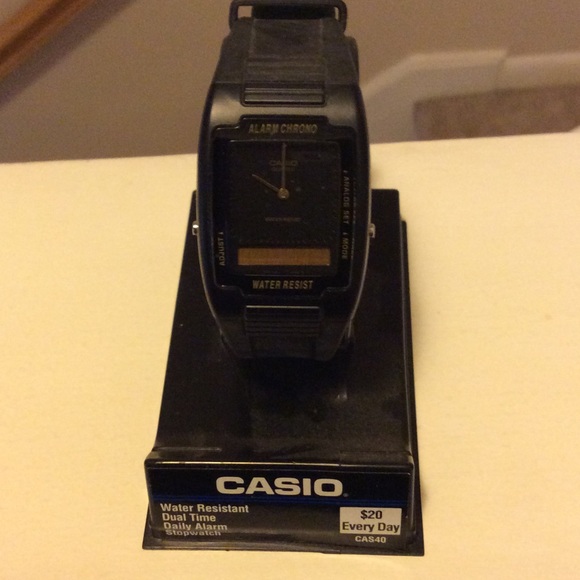 Casio black watch for ladies or men.