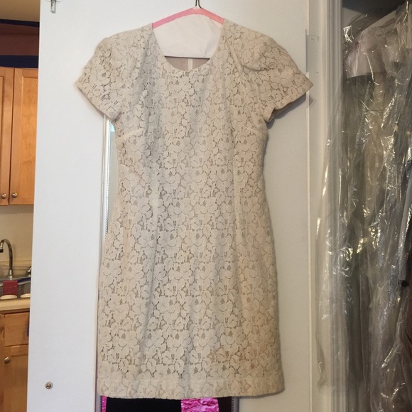French Connection Off-White Lace Mini Dress - Sz 2