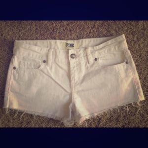 Victoria's Secret PINK white Jean shorts