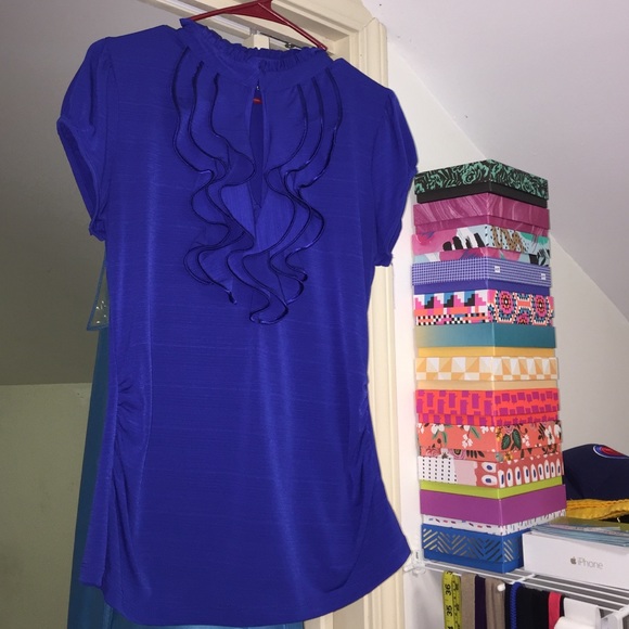 Dressy blue top