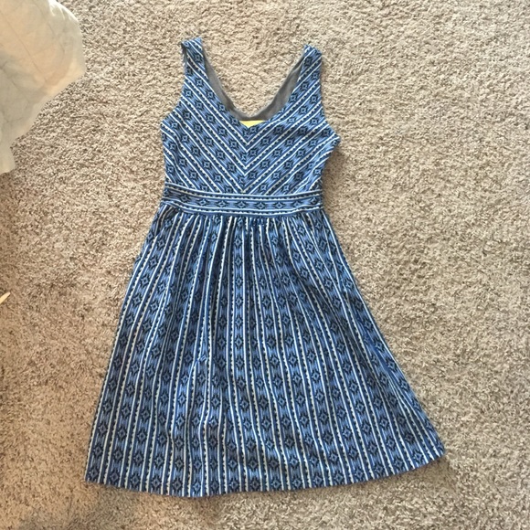 Anthropologie- Maeve blue patterned dress - Picture 2 of 4