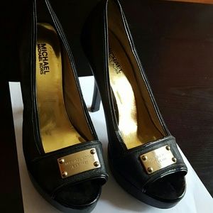 Michael Kors peep toe pumps
