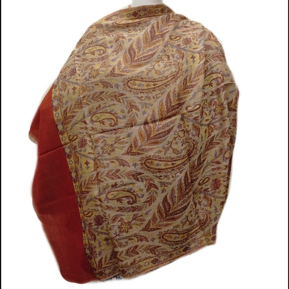 Black Pure Pashmina Shawl from Kashmir with Multi-Colored  Kashmir Poshmina scarves